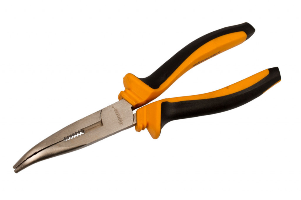 E-shop Zahnuté polkruhové kliešte 200 mm - HT100112