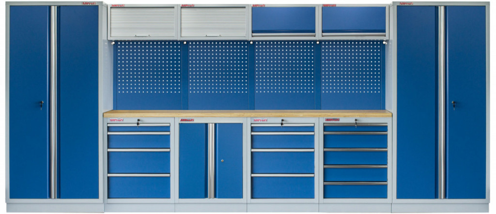E-shop Kvalitný PROFI BLUE dielenský nábytok - 4535 x 2000 x 495 mm - MTGS1300A1