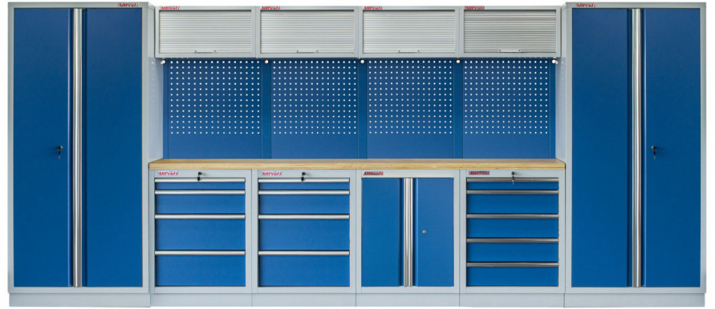 E-shop Kvalitný PROFI BLUE dielenský nábytok - 4535 x 2000 x 495 mm - MTGS1300A3