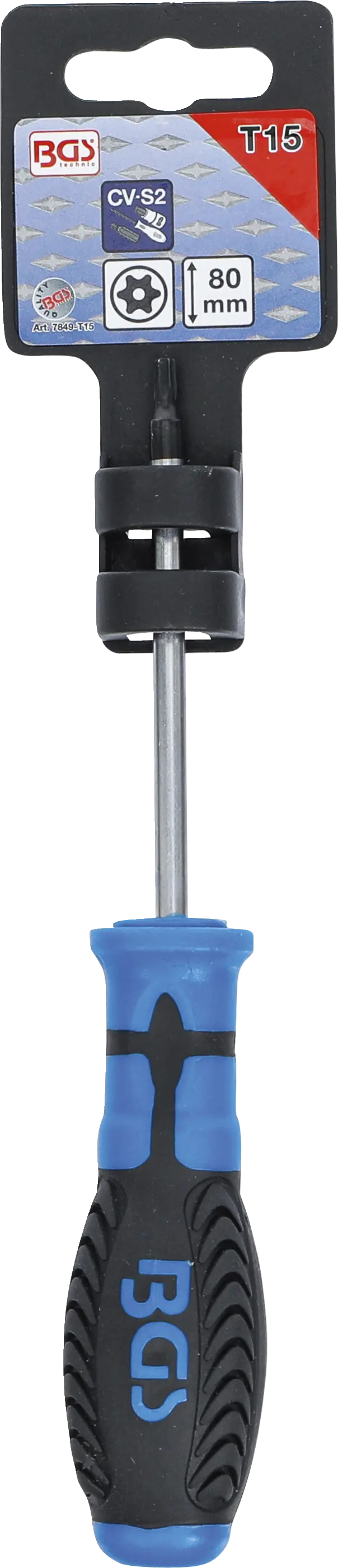 Skrutkovač Torx T15 s otvorom BGS v balení Balenie skrutkovača Torx T15 - BGS