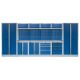 Kvalitný PROFI BLUE dielenský nábytok - 4535 x 495 x 2000 mm - MTGS1300BB2