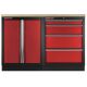 Zostava kvalitných PROFI RED dielenských skriniek s pracovnou doskou - RTGS1300BAL07