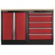 Zostava kvalitných PROFI RED dielenských skriniek s pracovnou doskou - RTGS1300BAL08