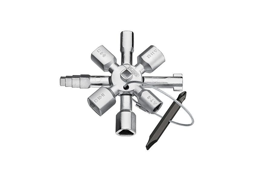 KNIPEX TwinKey  ® Klíč pro běžné skříně a systémy zavírání 92 mm  - 001101