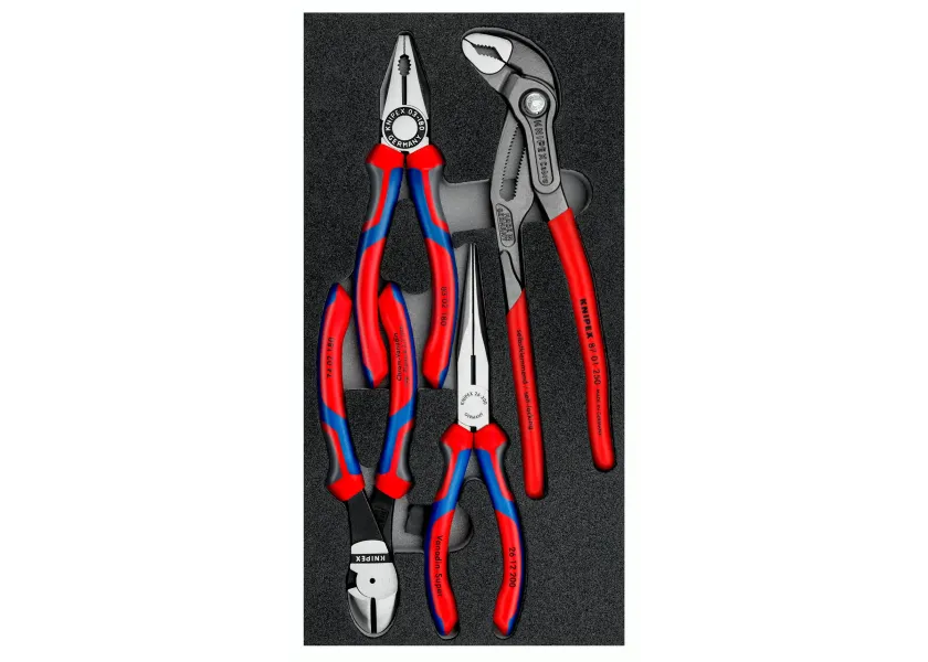Sada klieští v penovej výplni, 4 ks, KNIPEX - 002001V15