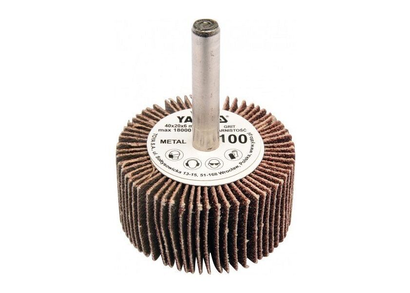 Kotúč lamelový radiálne 40x20 P80 s hriadeľom 6 mm - YT-83353