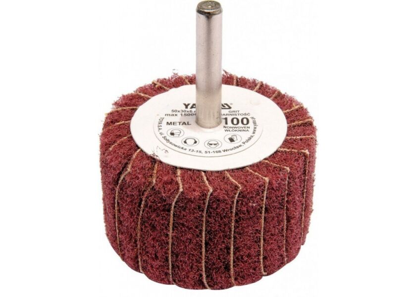 Kotúč lamelový radiálne 50x30 P-60 s hriadeľom 6 mm - YT-83390
