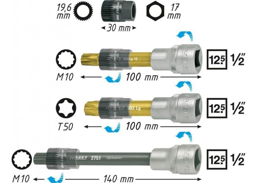 Súprava nástavcov na demontáž remenice alternátora 4641/4 - HA103157