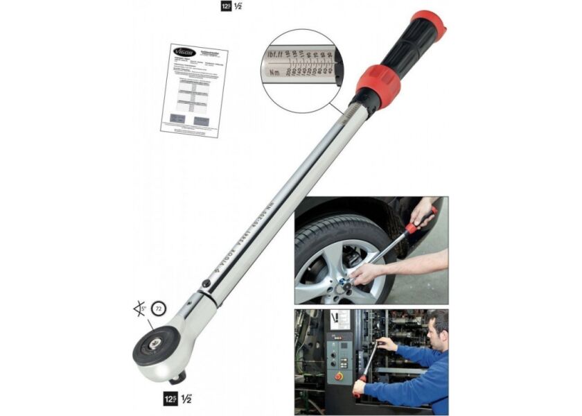 Momentový kľúč, pohon vonkajší štvorhran 12,5 = 1/2