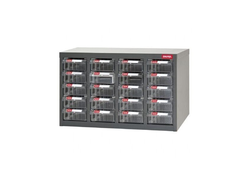 Galvanizovaný kovový organizér pre dielenský materiál a diely s 20 zásuvkami ST-2420