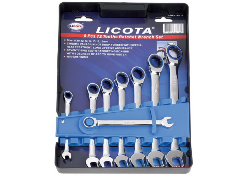 Sada očkoplochých račňových kľúčov 8 ks - LI1111