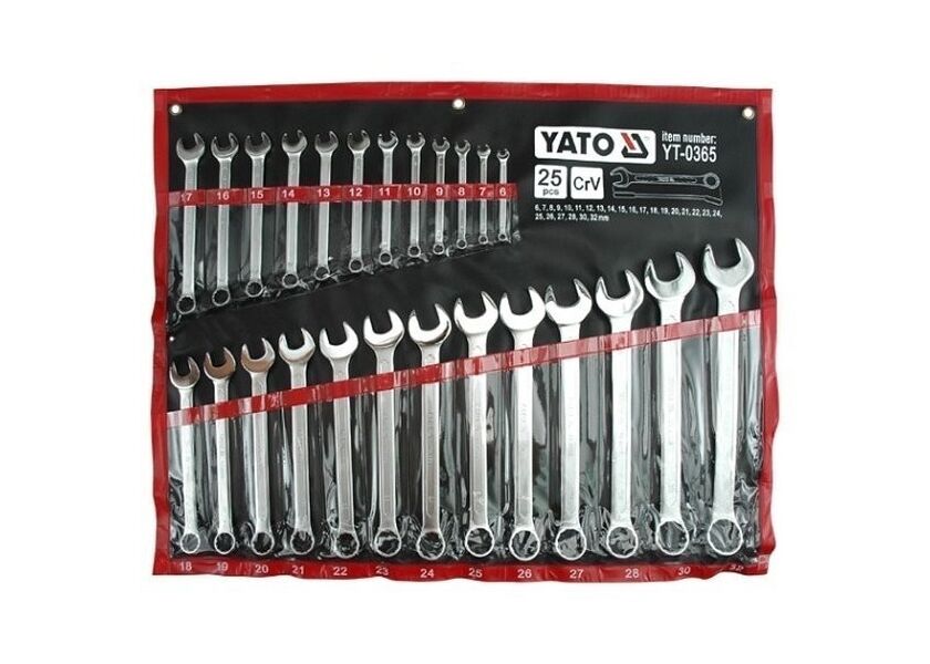 Sada očkoplochých klúčov 25ks 6-32 mm - YT-0365
