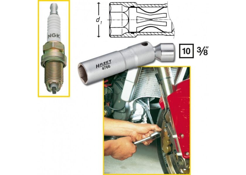 Kľúč na zapaľovacie sviečky 4766 Hazet - HA049295
