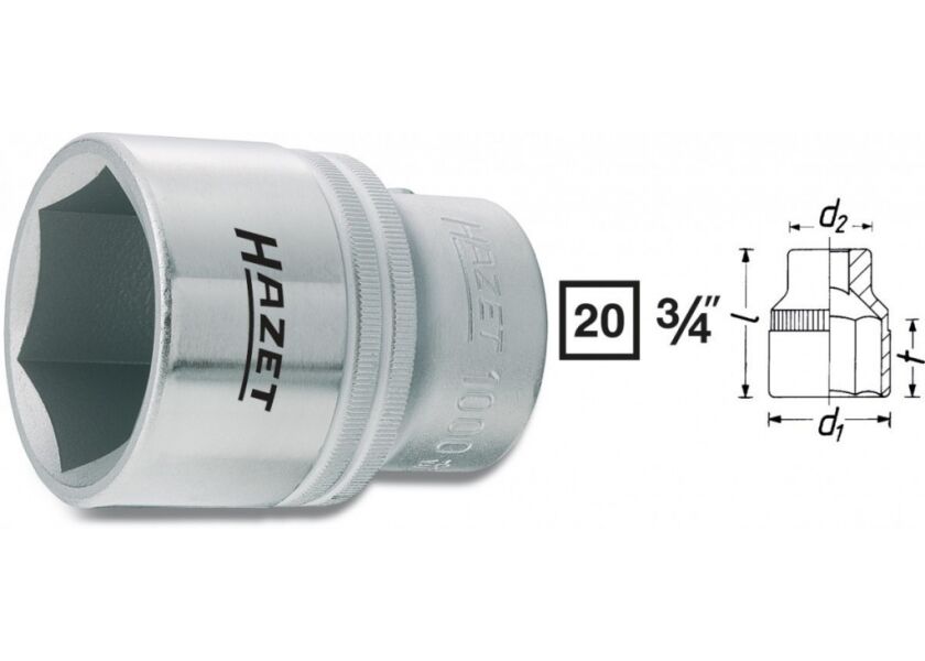 Nástrčkový kľúč 6-hr. 1000-32 Hazet - HA000708