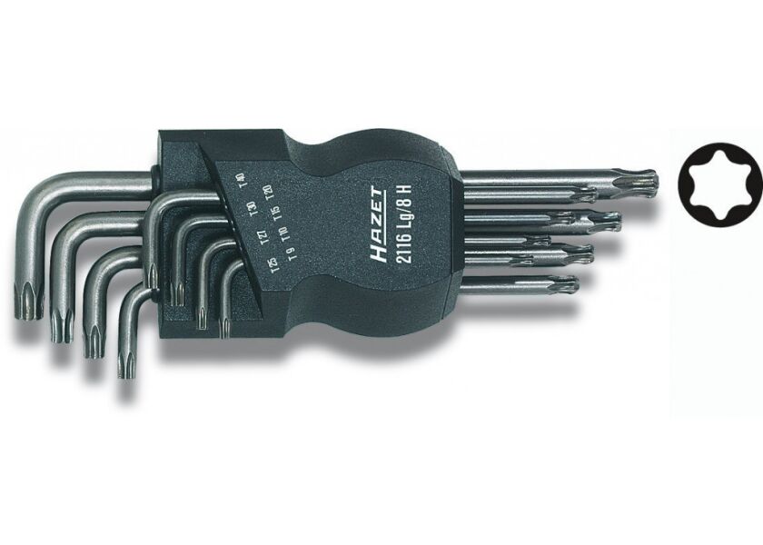 Sada úhlových šroubováků TORX® 2116LG/8H Hazet