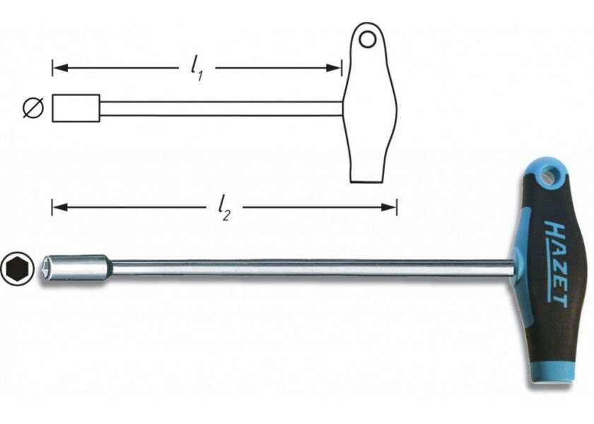 Šesťhranný nástrčný kľúč 428LG-10 Hazet - HA019526