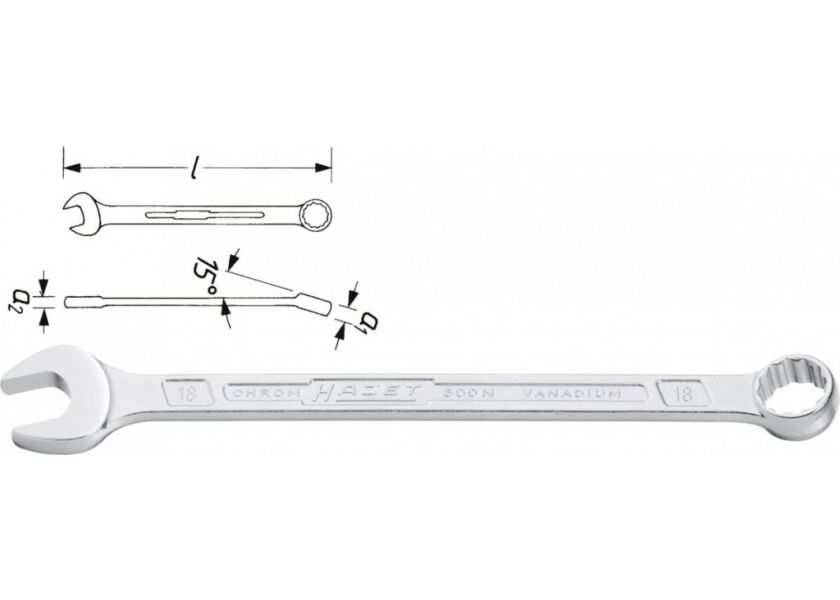 Kombinované kľúče 600N-22 Hazet - HA023158