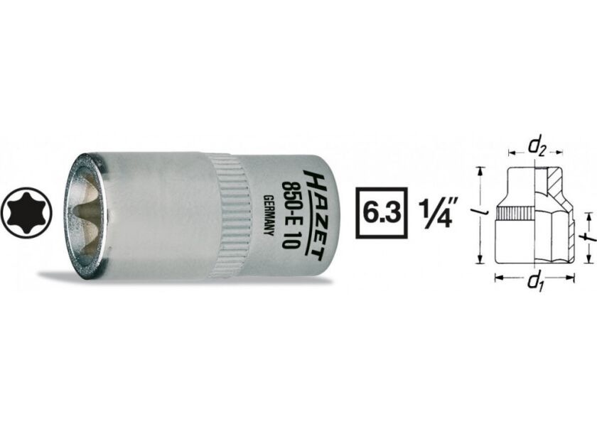 TORX® Nástrčkový kľúč 850-E4 Hazet - HA036653