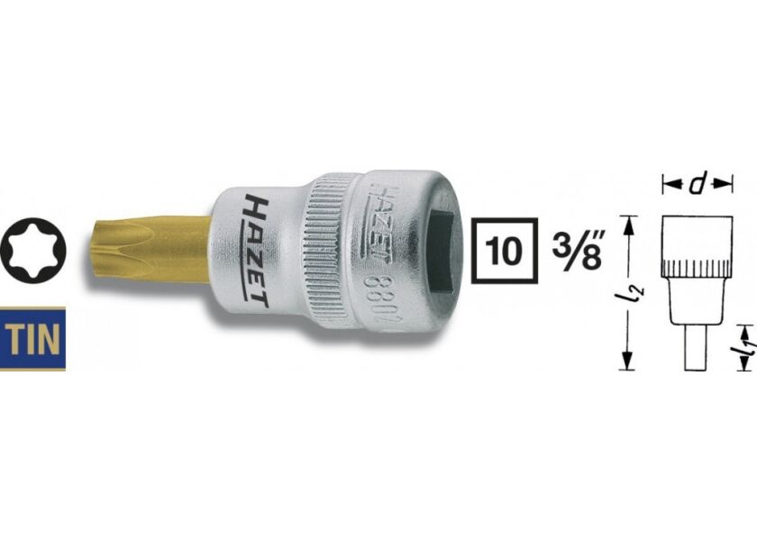 Nástrčná hlavica TORX® 8802-T15 Hazet - HA039647