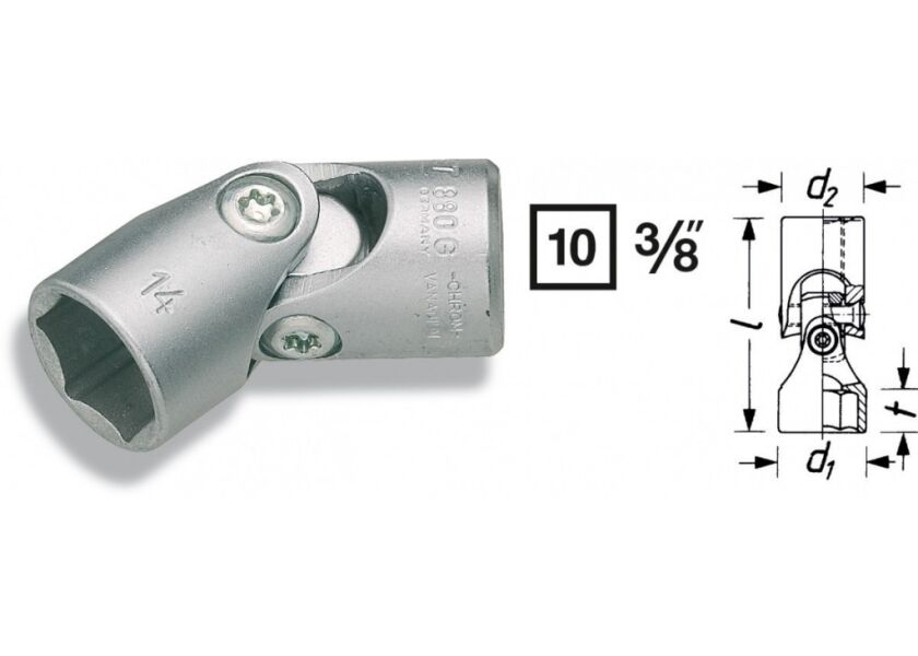 Nástrčné kľúče s kĺbom 6-hr. 880G-18 Hazet - HA040506