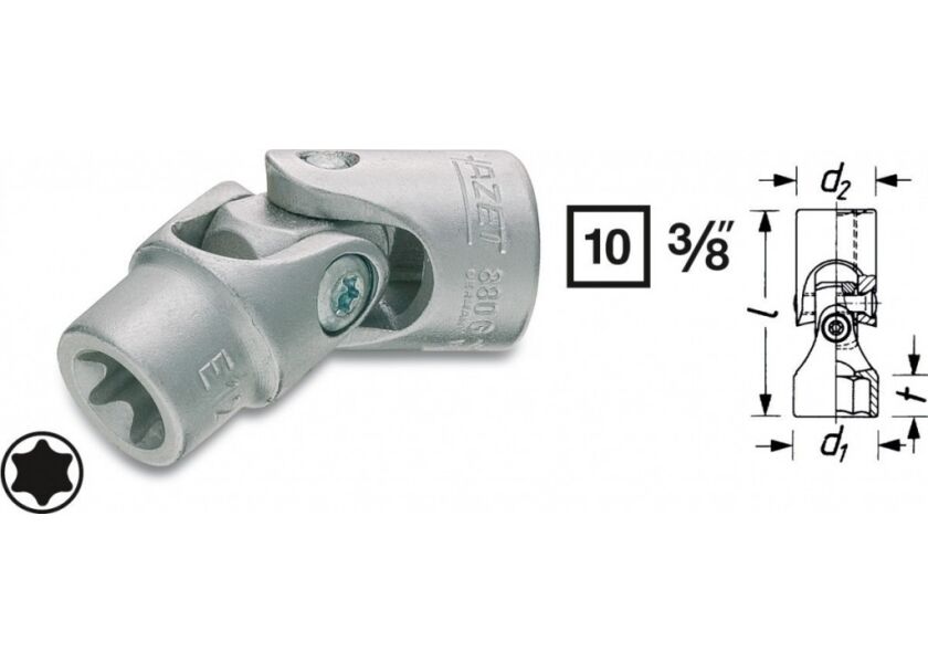 Nástrčné kľúče TORX® 880G-E8 Hazet - HA040599