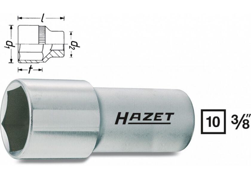 Nástrčná hlavica na zapaľovacie sviečky Hazet 880MGT-18; velkost kľúča 18 mm, pre motocykle HONDA, YAMAHA, SUZUKI, KAWASAKI a další - HA040889