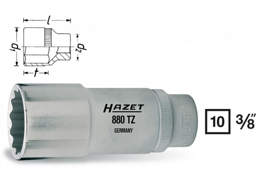 Nástrčkové hlavice s dvojitým 6-hr. 880TZ-19 Hazet - HA041756