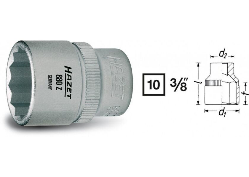 Nástrčkový kľúč s dvojitým 6-hr. 880Z-13 Hazet - HA041879