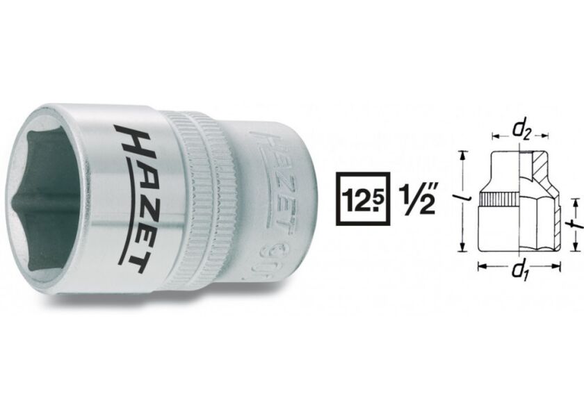 Nástrčkový kľúč 6-hr. 900-24 Hazet - HA042876