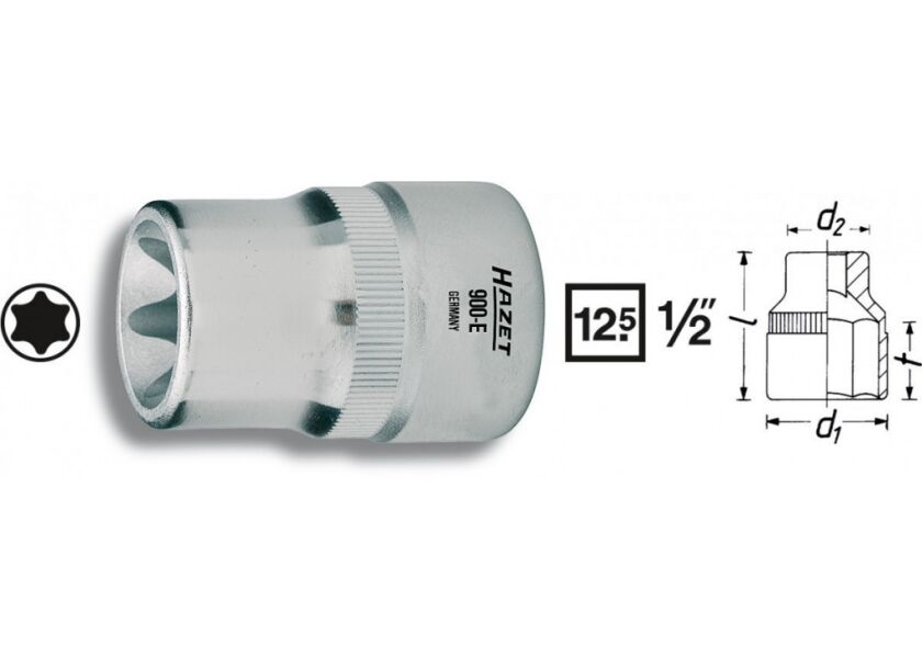 TORX® Nástrčkový kľúč 900-E12 Hazet - HA043019