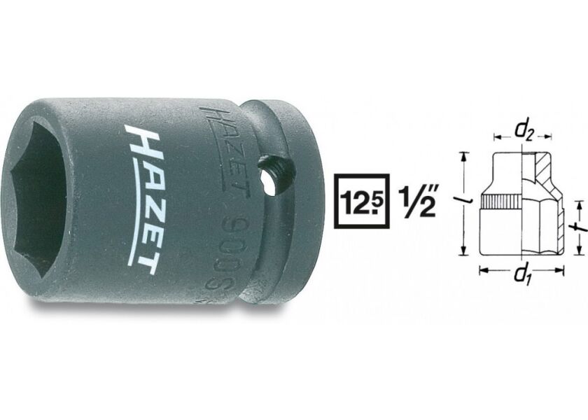 Pevnostný nástrčkový kľúč (6-hr.) 900S-18 Hazet - HA044283