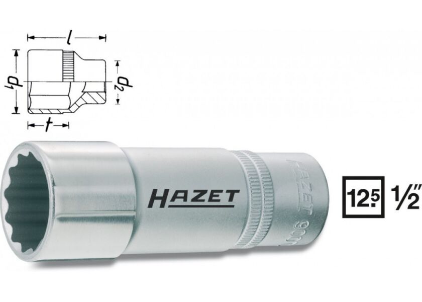 Nástrčkový kľúč s dvojitým 6-hr. 900TZ-15 Hazet - HA045273