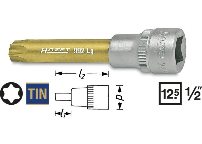 Nástrčná hlavica TORX® 992LG-T55 Hazet - HA057337