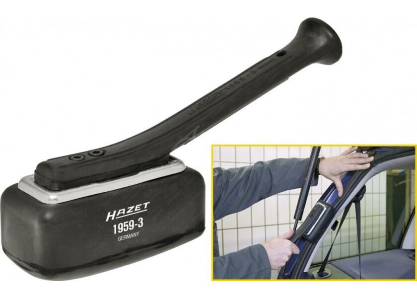 Kladivo s elastickou hmotou Hazet 1959-3 Gumené telo 70 x 140 mm, otočná rukoväť o 90 ° - HA008728