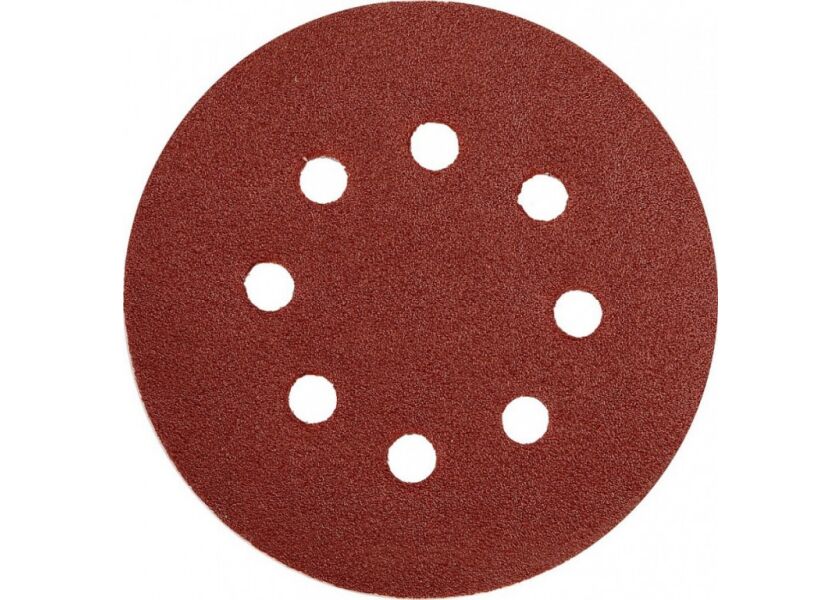 Brúsny papier 125 mm P60 s otvormi 5 ks suchý zips - YT-83452