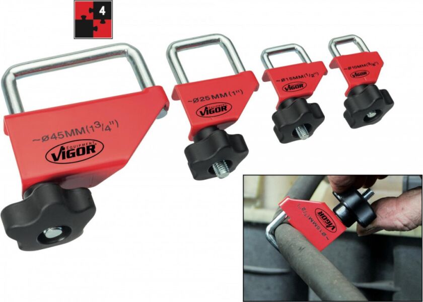 Sada škrtiacich hadicových svoriek, 4 dielna VIGOR - V3381
