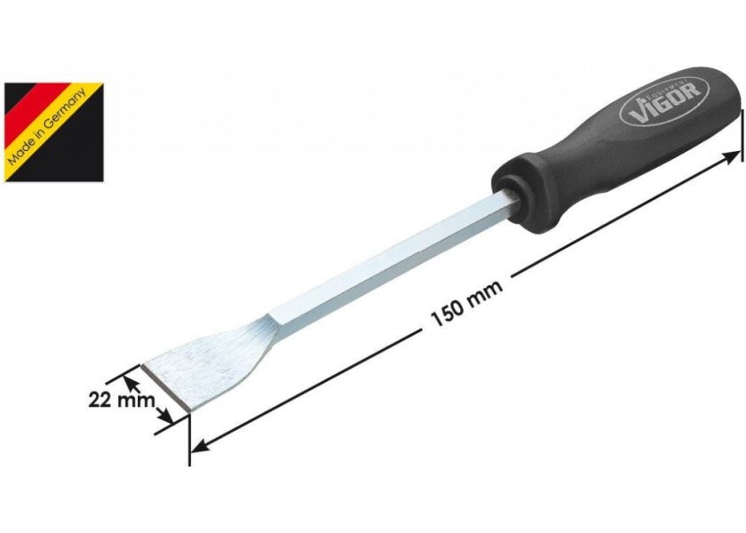 Plochá škrabka s rukojetí VIGOR V1213
