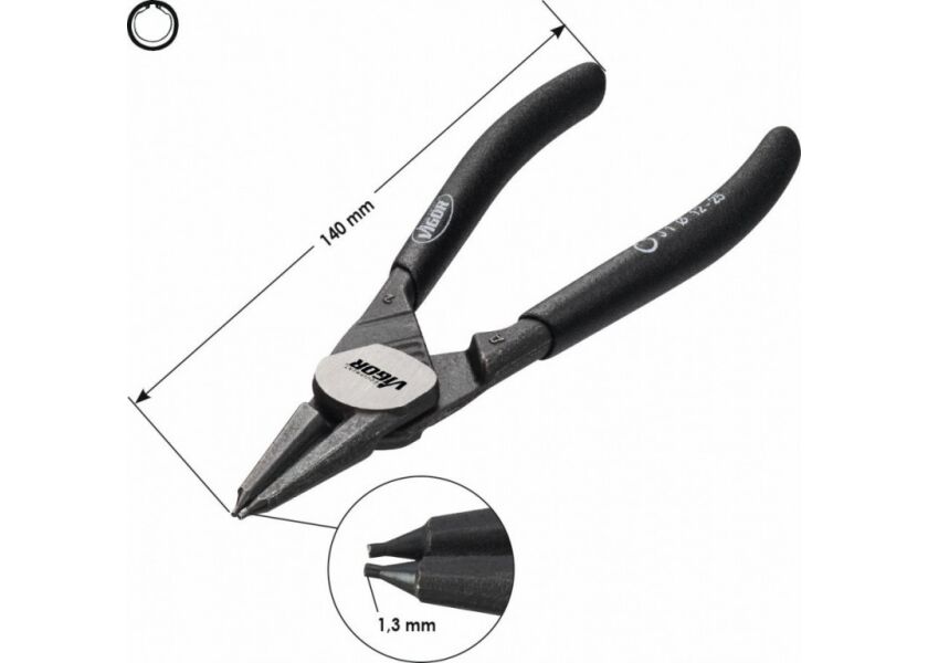 Kliešte na poistné krúžky, rovné / s otvorom - V4427