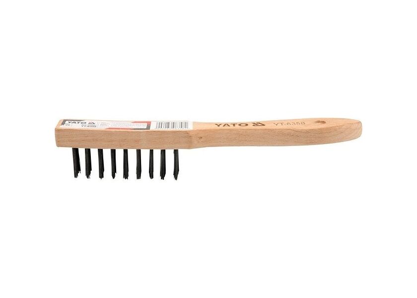 Drátěný kartáč dřevěný - YT-6359