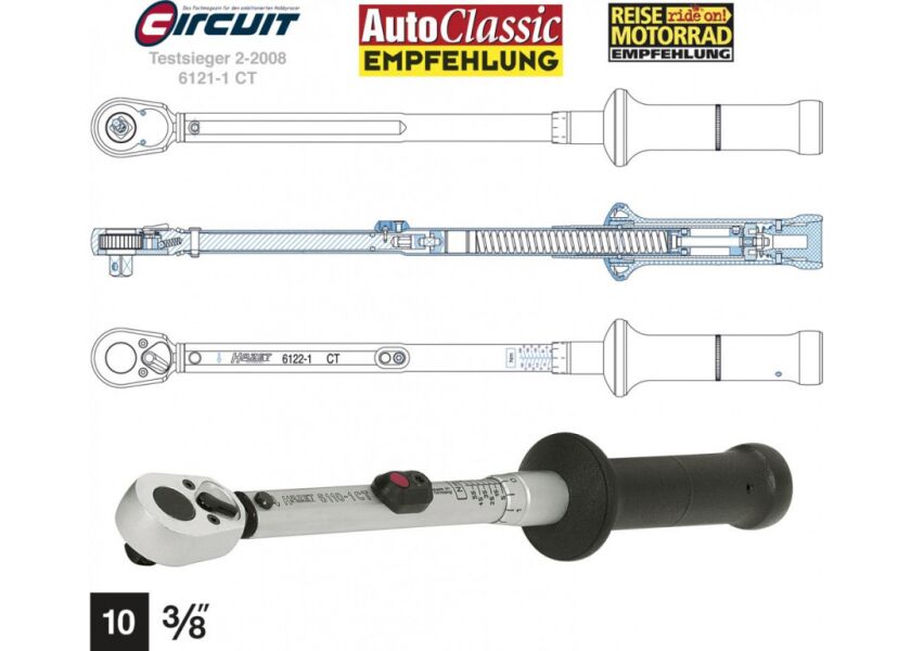 Momentový klíč 6110-1CT - 3/8