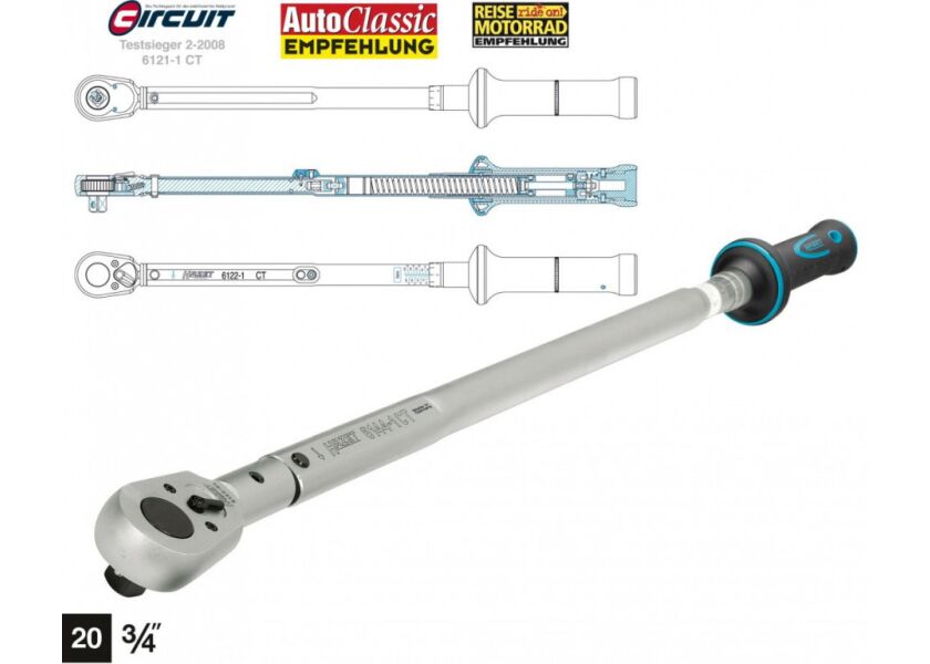 Momentový klíč 6143-1CT - 3/4