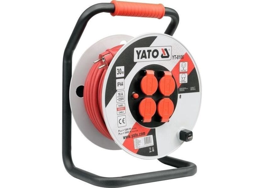 Predlžovací kábel bubnový - L=30m - YT-8106