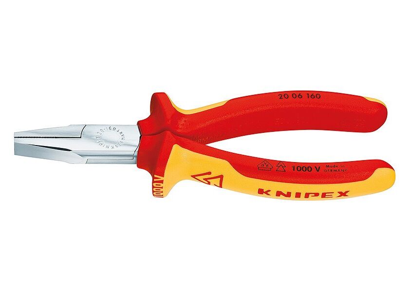 Rovné ploché kliešte 160 mm KNIPEX VDE, chrómované - 2006160