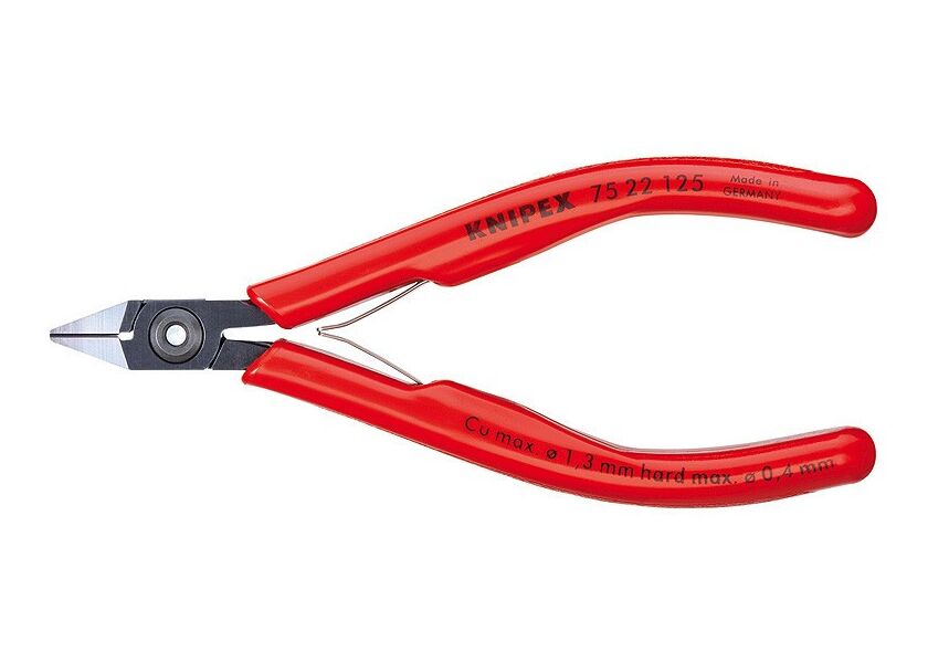 Bočné štiepacie kliešte pre elektroniku brunýrované 125 mm - 7522125