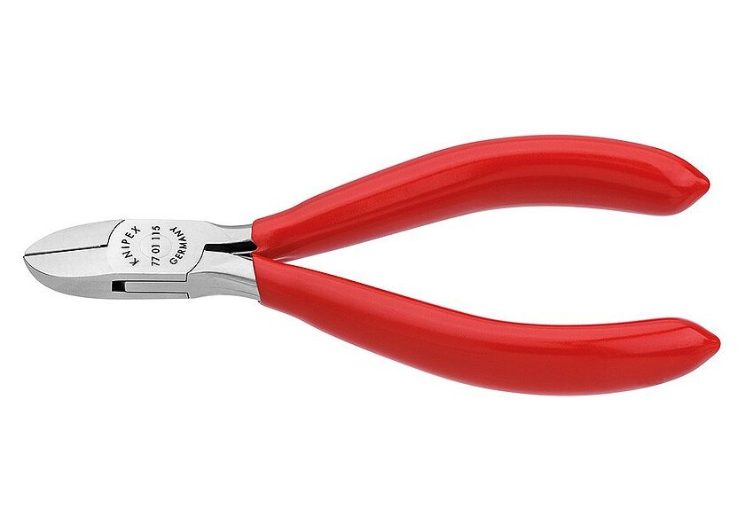 Bočné štiepacie kliešte pre elektroniku potiahnuté plastom 115 mm - 7701115