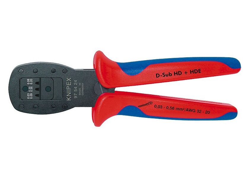 Krimpovacie kliešte na miniatúrne konektory brunýrované 190 mm - 975424