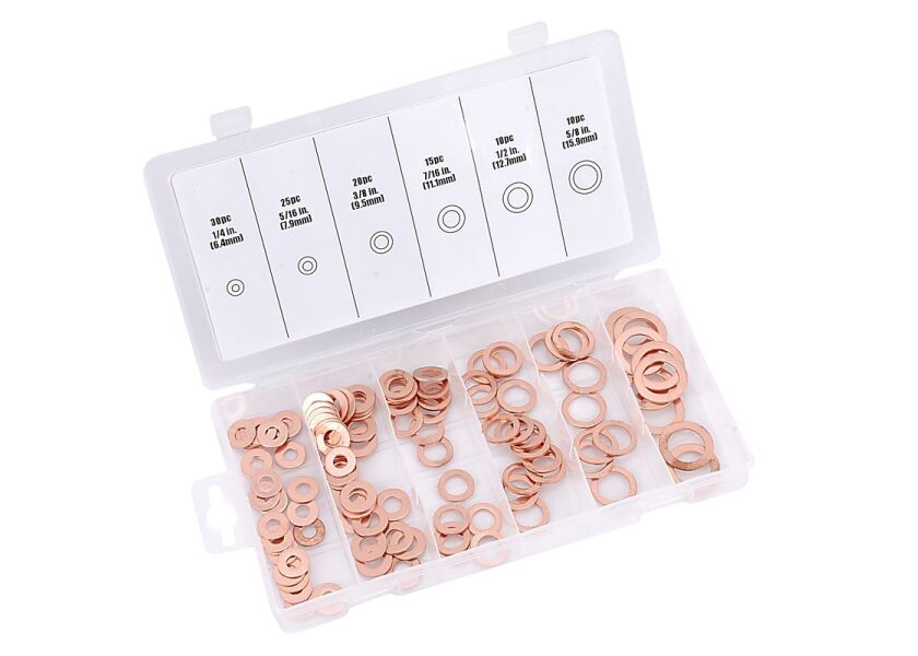 Sada medených podložiek, 110 ks - TC565167