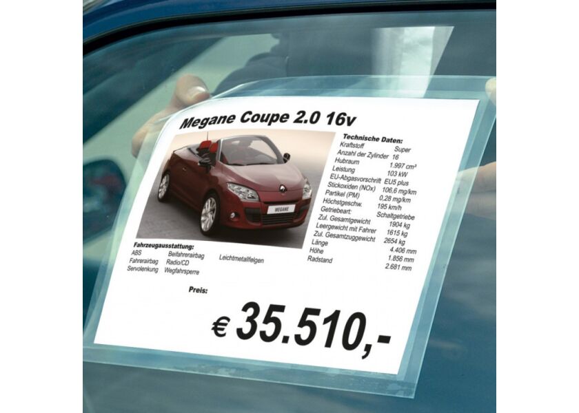 Priľnavé dosky A4, statická fólia - červené - 744020030