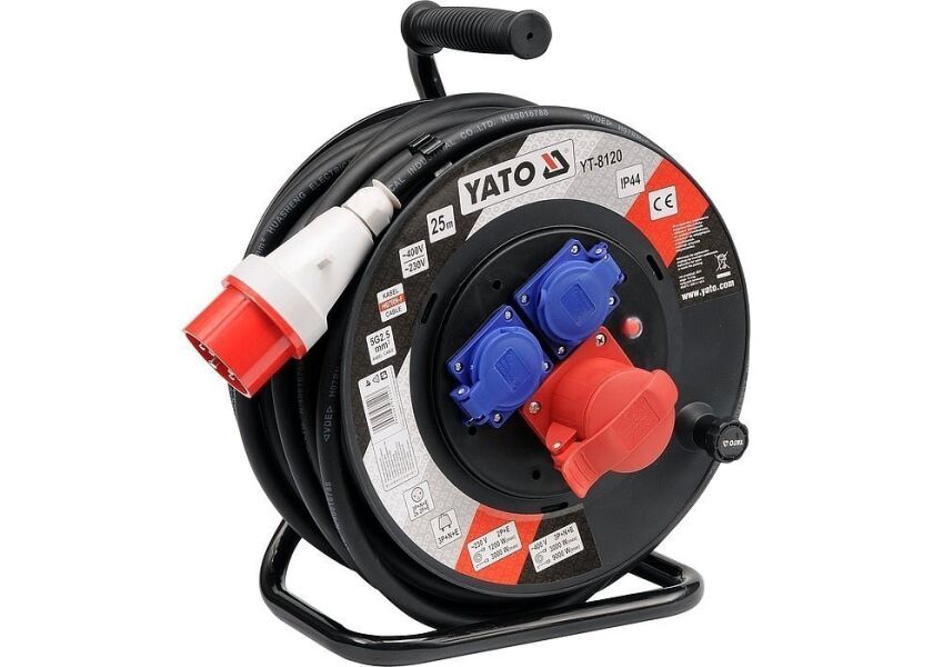 Predlžovací kábel silový na bubne 25m - YT-8120
