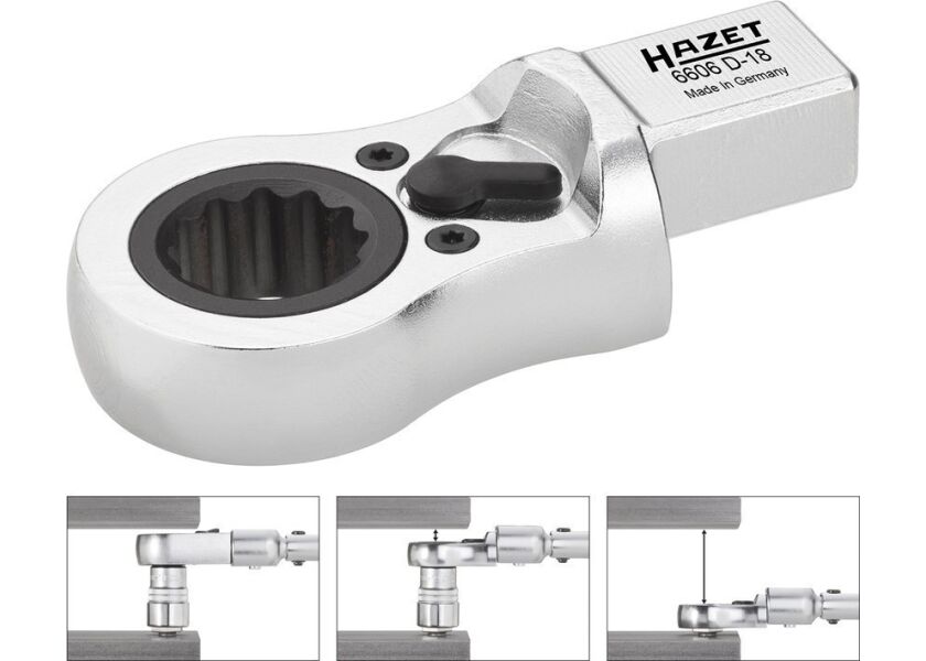 Nástrčný ráčnový očkový klíč 6606D-19 - HA179909